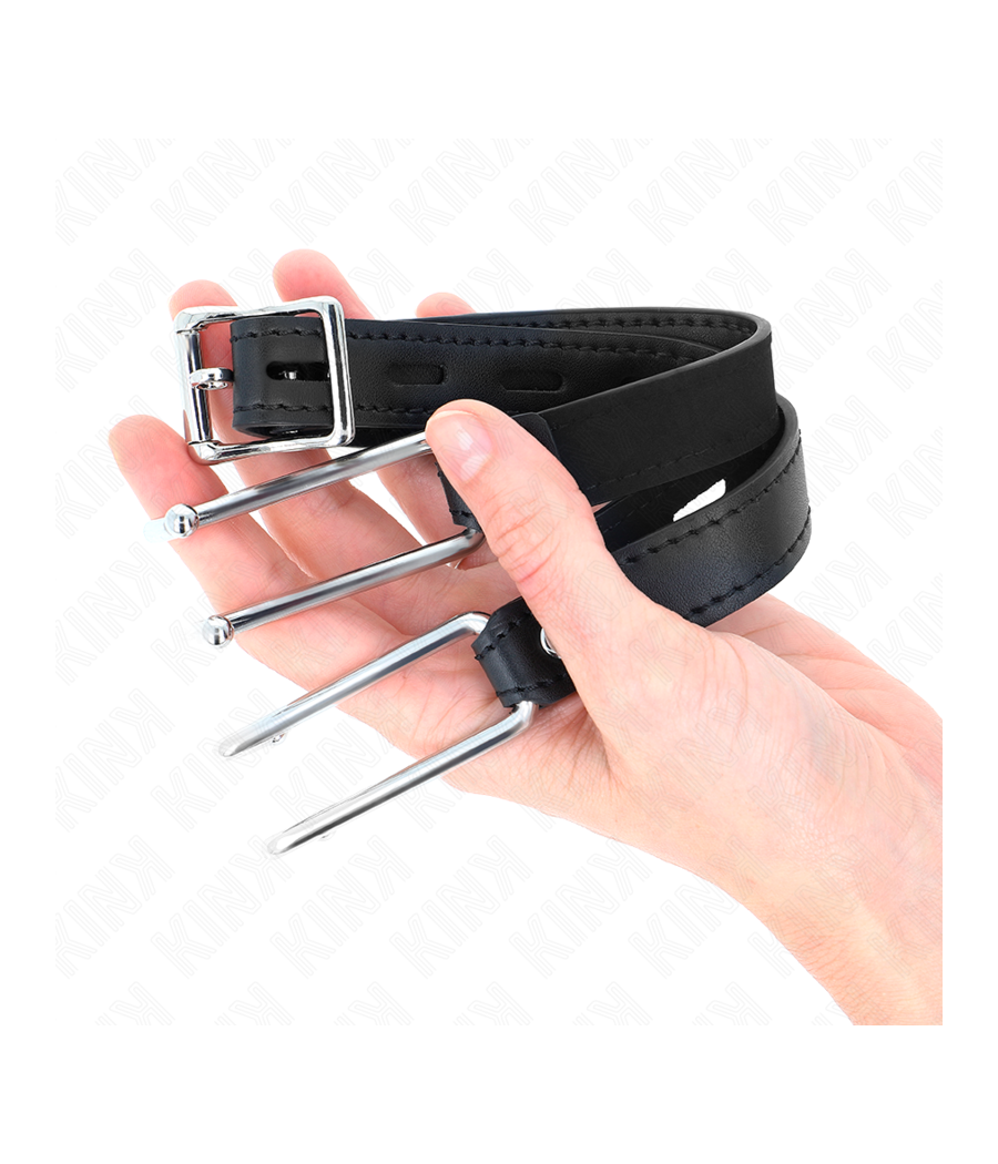 KINK - METAL HOOK GAG 11.5 CM WITH LEATHERETTE STRAP ADJUSTABLE 39-58 CM X 2 CM