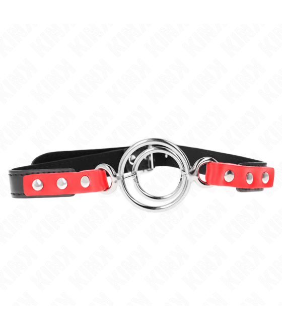 KINK - GAG COM MÚLTIPLOS O-RINGS 4 / 4,8 CM VERMELHO 38 X 56 CM