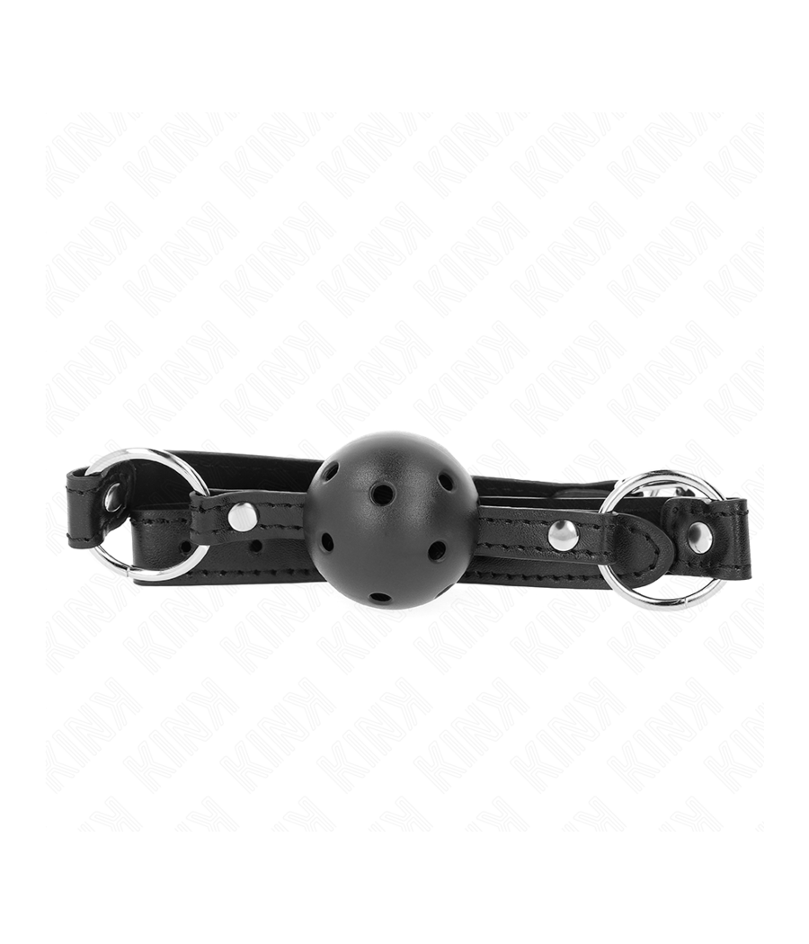 KINK - MORDAZA DE BOLA 4.5 CM NEGRA DURA HUECA MODELO 1 63.5 X 2 CM