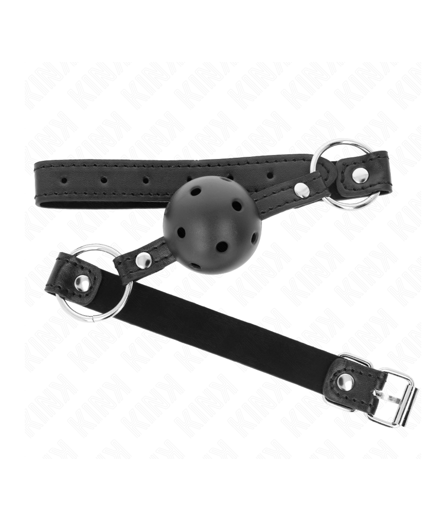 KINK - MORDAZA DE BOLA 4.5 CM NEGRA DURA HUECA MODELO 1 63.5 X 2 CM