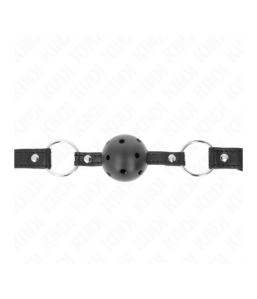 KINK - MORDAZA DE BOLA 4.5 CM NEGRA DURA HUECA MODELO 1 63.5 X 2 CM
