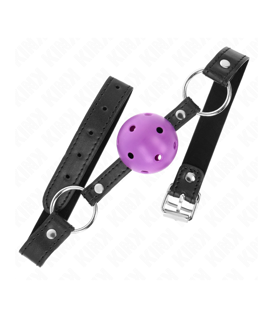 KINK - MORDAZA DE BOLA 4.5 CM MORADO DURA HUECA 63.5 X 2 CM