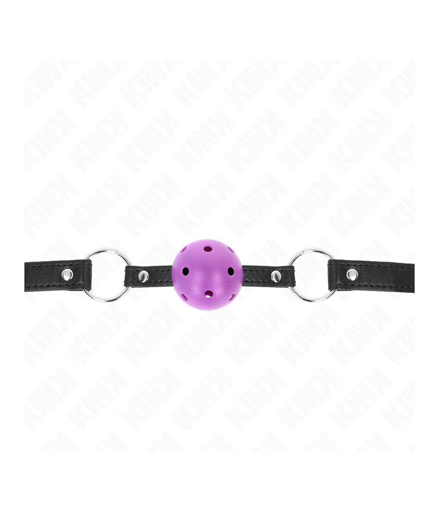 KINK - MORDAZA DE BOLA 4.5 CM MORADO DURA HUECA 63.5 X 2 CM