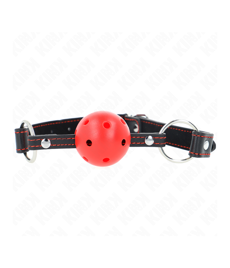 KINK - BALL GAG HOLLOW HARD ROSSO MODELLO 2 65 x 2,5 CM