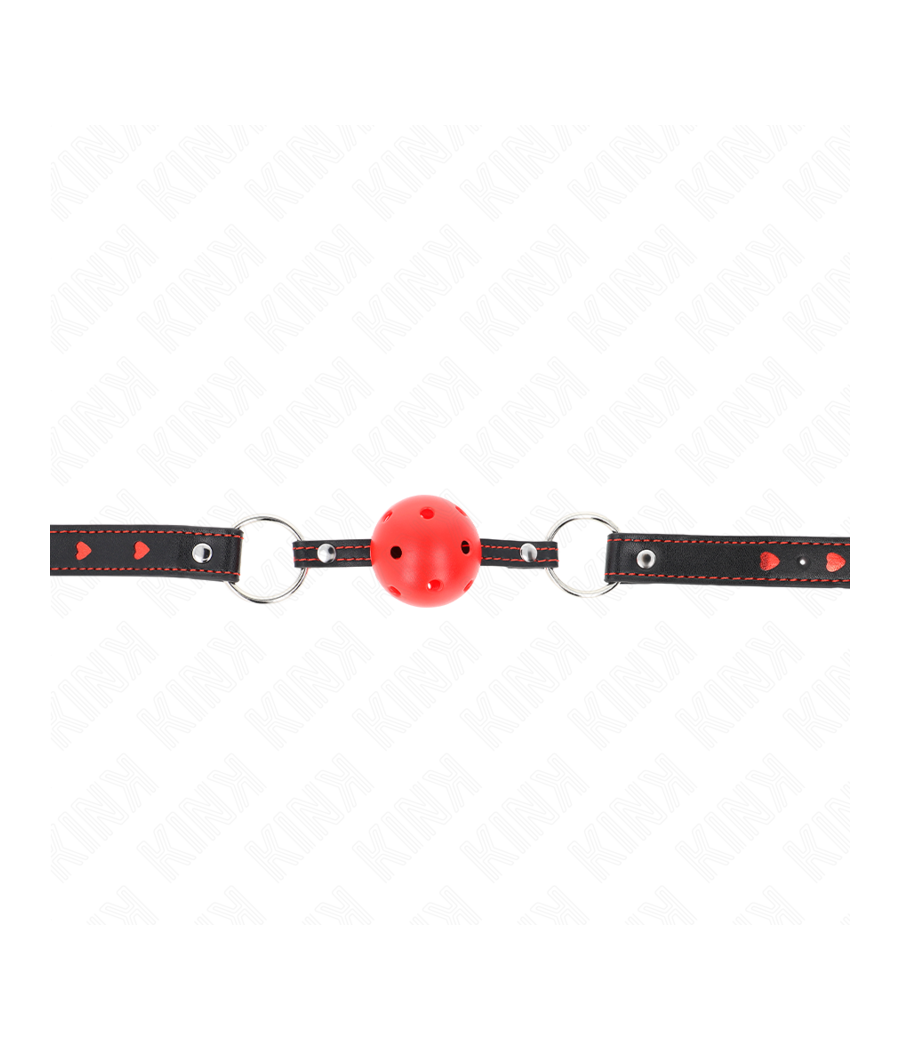 KINK - BALL GAG HOLLOW HARD ROSSO MODELLO 2 65 x 2,5 CM