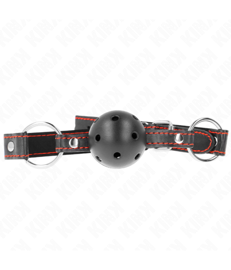KINK - BALL GAG HOLLOW HARD NERO MODELLO 2 65 x 2,5 CM