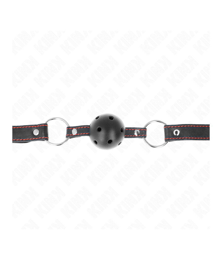 KINK - HOLLOW HARD BLACK BALL GAG MODEL 2 65 x 2.5 CM