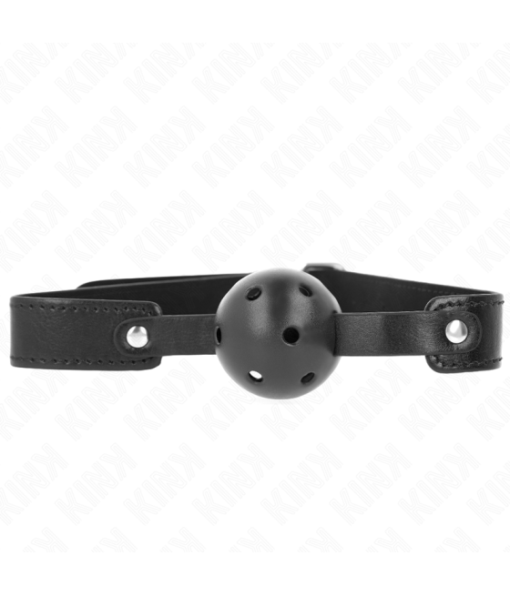 KINK - BOLA RESPIRÁVEL PRETA 4,5 CM MORDAÇA 65 x 2,5 CM