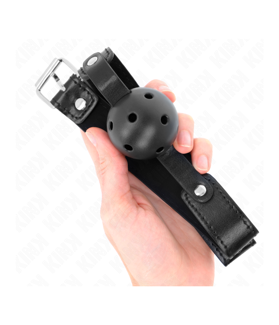 KINK - MORDAZA DE BOLA 4.5 CM TRANSPIRABLE NEGRO 65 x 2.5 CM
