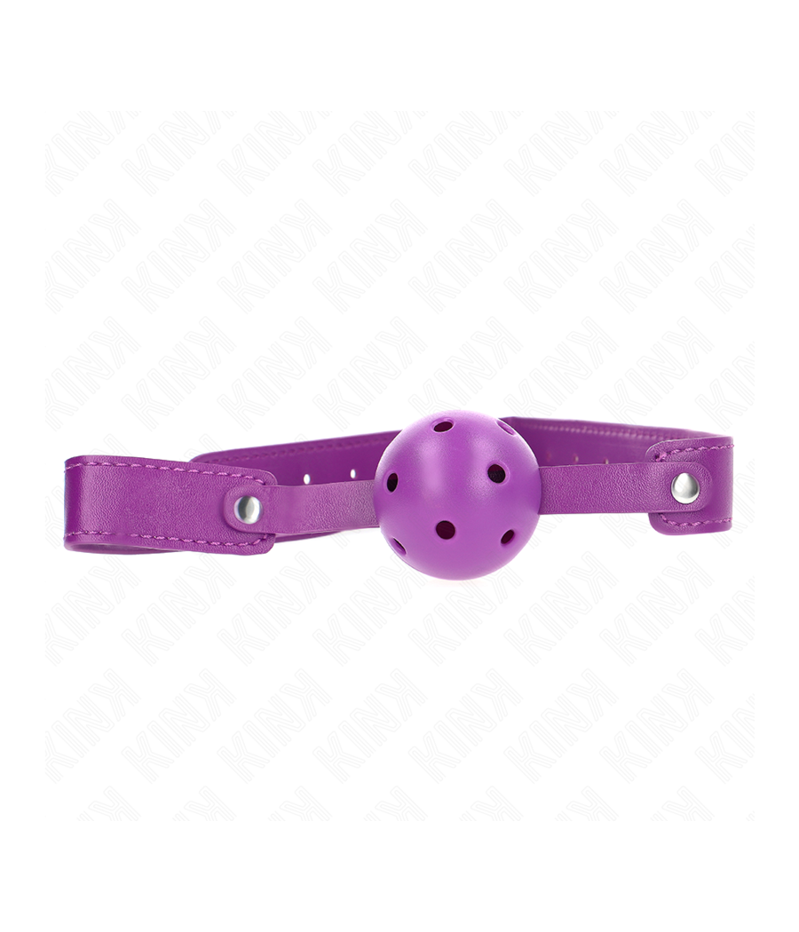 KINK - MORDAZA DE BOLA 4.5 CM TRANSPIRABLE MORADO 65 x 2.5 CM