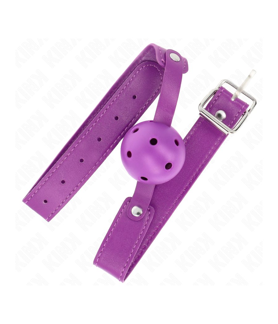 KINK - MORDAZA DE BOLA 4.5 CM TRANSPIRABLE MORADO 65 x 2.5 CM