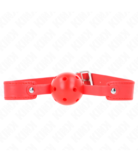 KINK - MORDAZA DE BOLA 4.5 CM TRANSPIRABLE ROJO 65 x 2.5 CM