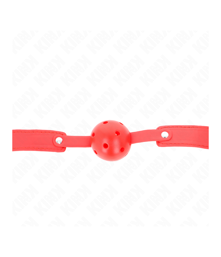 KINK - BOLA RESPIRÁVEL VERMELHA 4,5 CM MORDAÇA 65 x 2,5 CM