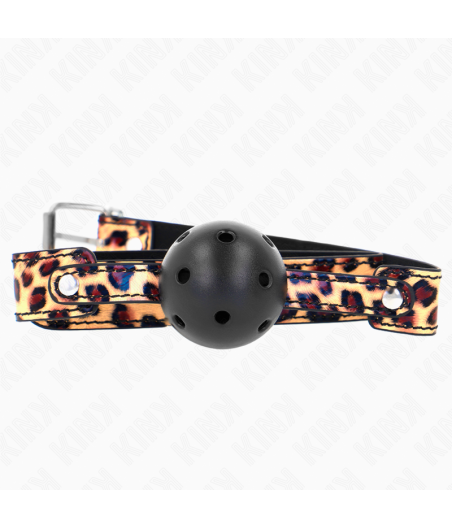 KINK - LEOPARD BREATHABLE BALL 4.5 CM GAG 65 x 2.5 CM