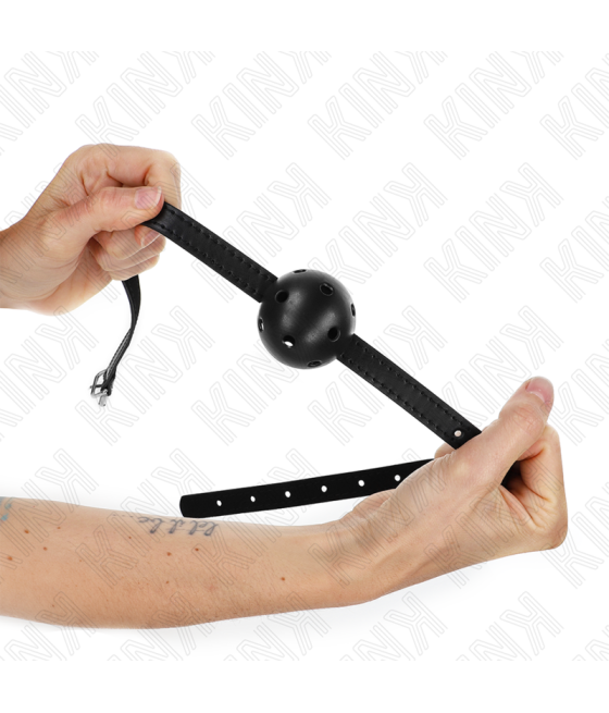 KINK - SIMPLICITY SCHWARZER ATMUNGSAKTIVER BALL 4,5 CM GAG 62 x 1,5 CM