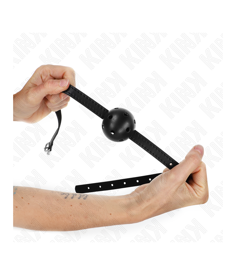 KINK - SIMPLICITY SCHWARZER ATMUNGSAKTIVER BALL 4,5 CM GAG 62 x 1,5 CM