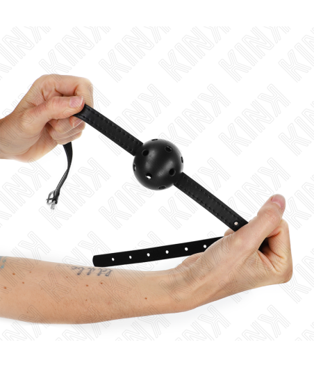 KINK - SIMPLICITY SCHWARZER ATMUNGSAKTIVER BALL 4,5 CM GAG 62 x 1,5 CM