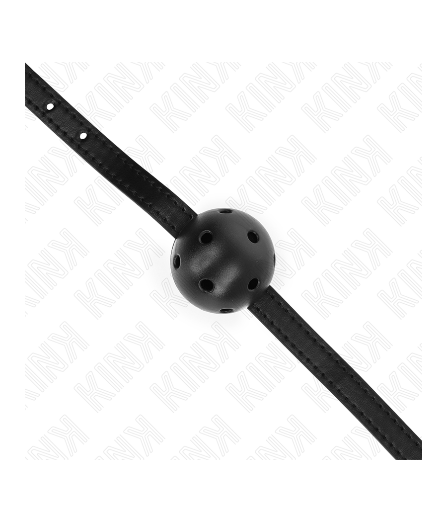 KINK - SIMPLICITY SCHWARZER ATMUNGSAKTIVER BALL 4,5 CM GAG 62 x 1,5 CM