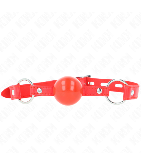 KINK - MORDAÇA BOLA TPE 4 CM COM FECHADURA ROJO 60 x 2 CM