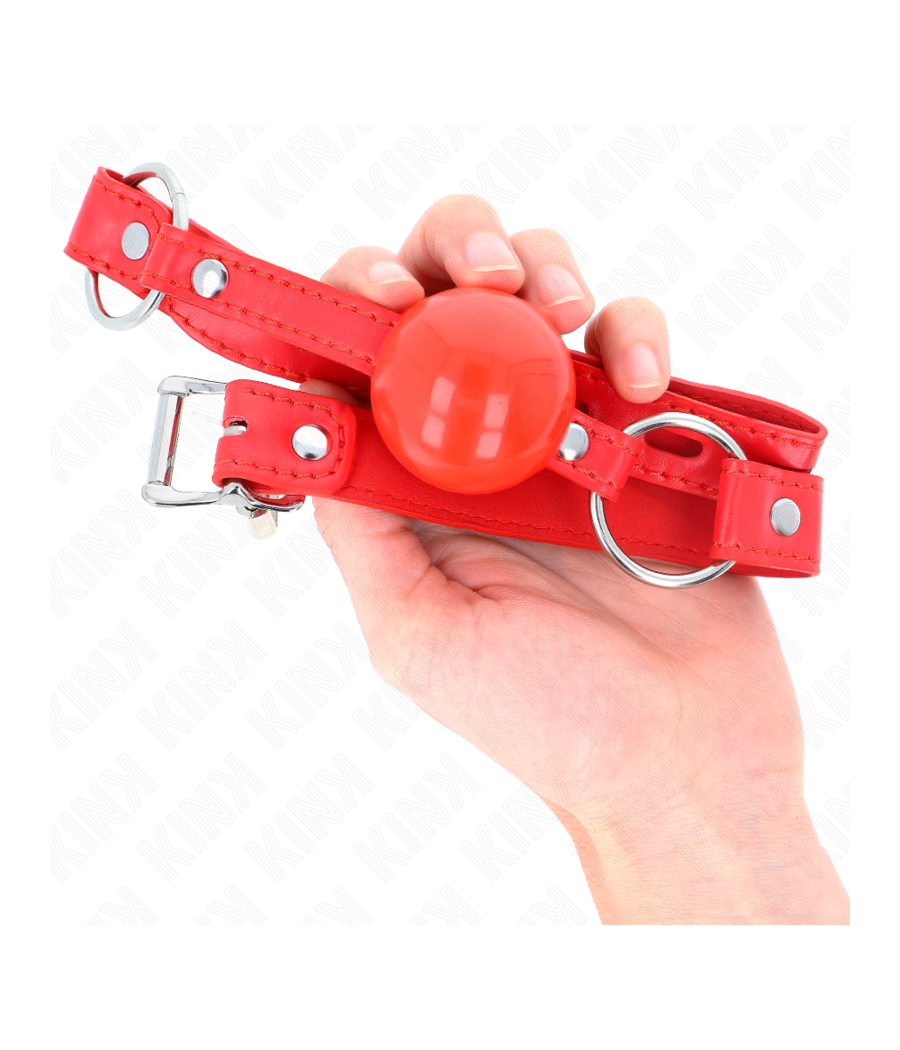 KINK - MORDAÇA BOLA TPE 4 CM COM FECHADURA ROJO 60 x 2 CM