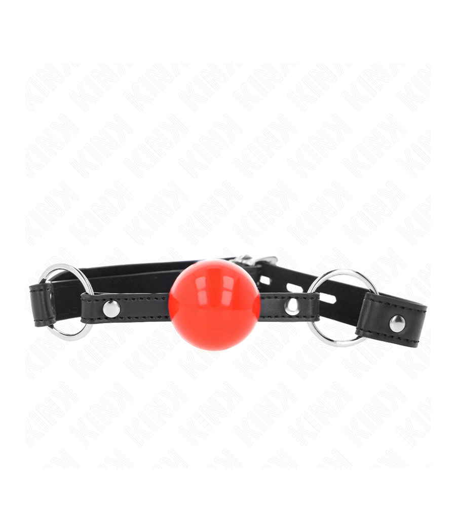 KINK - BOLA MORDAÇA 4 CM COM FECHADURA BOLA VERMELHA ALÇA PRETA 60 x 2 CM