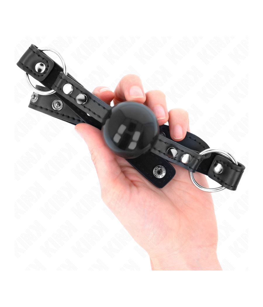 KINK - BÂILLON BALLE 4 CM AVEC POINTE RIVET ET SNAP LOCK 65 x 2 CM