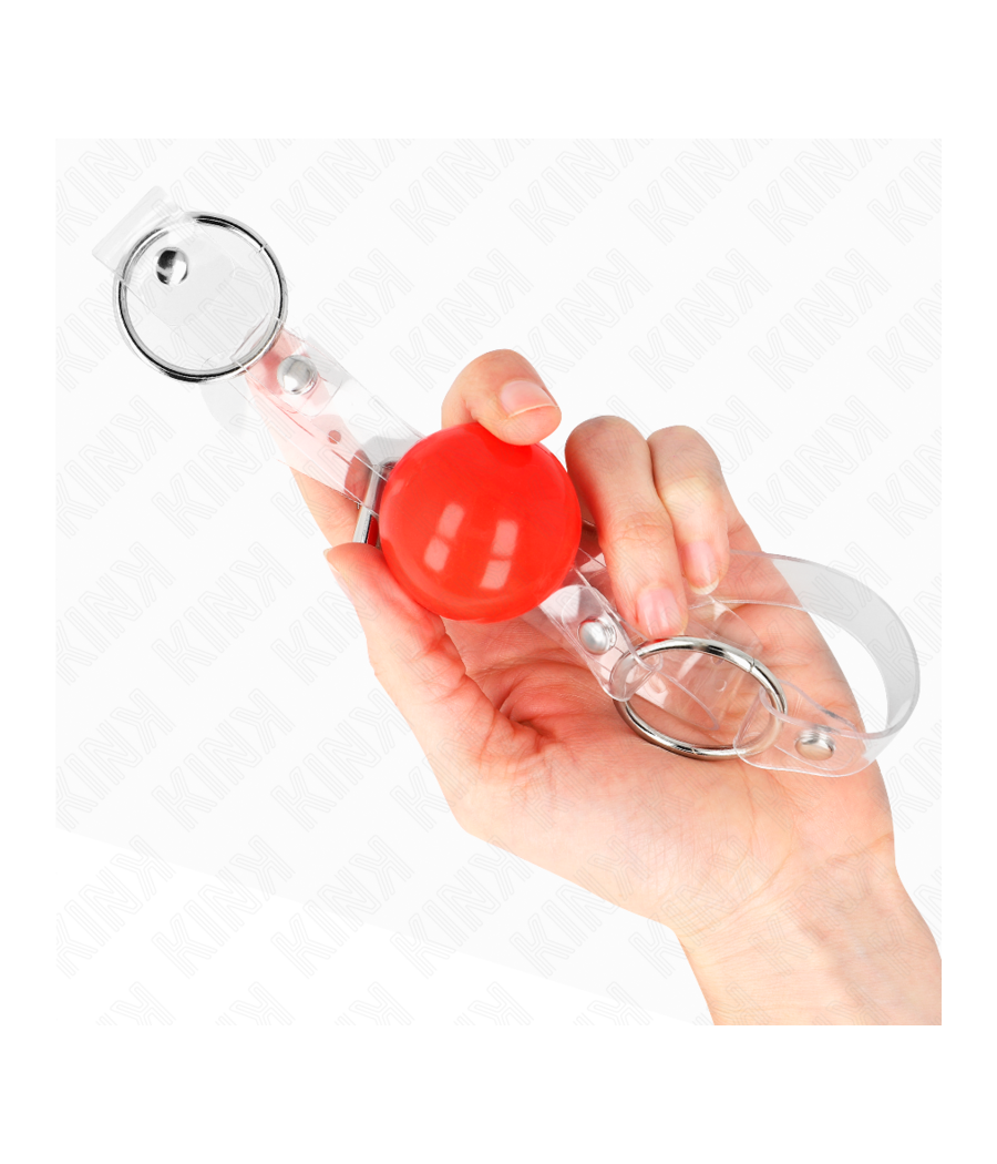 KINK - BALLE PVC TRANSPARENTE ROUGE 4 CM BAG AJUSTABLE