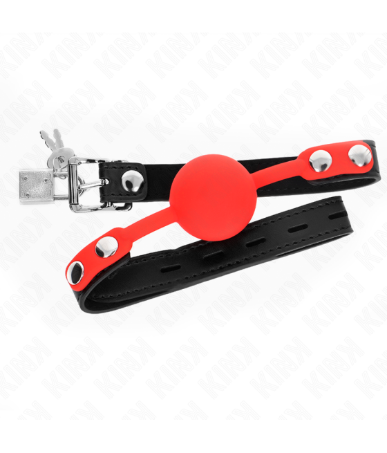 KINK - SILIKONBALL 4 CM KNEBEL MIT SCHLOSS 60 x 2 CM