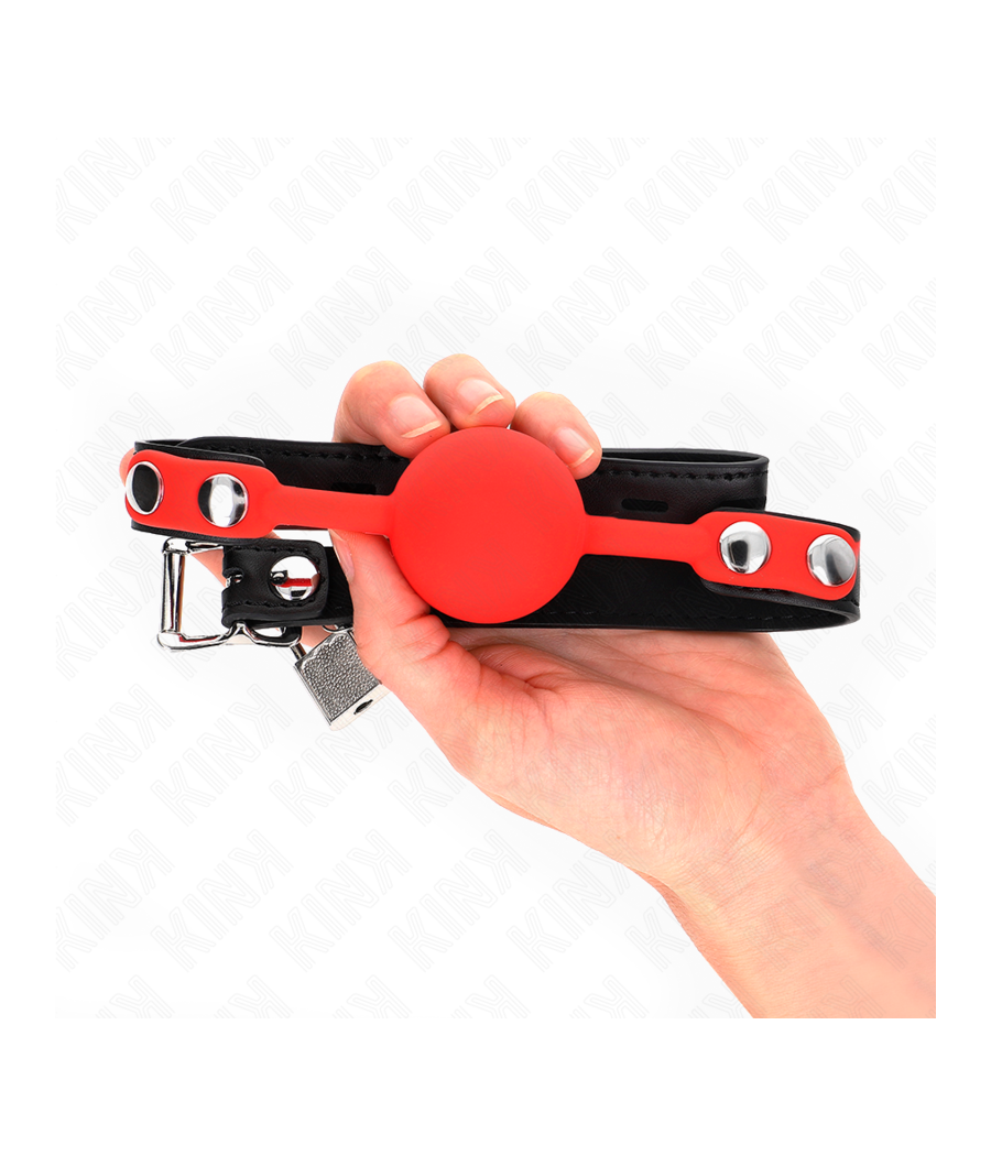 KINK - SILIKONBALL 4 CM KNEBEL MIT SCHLOSS 60 x 2 CM