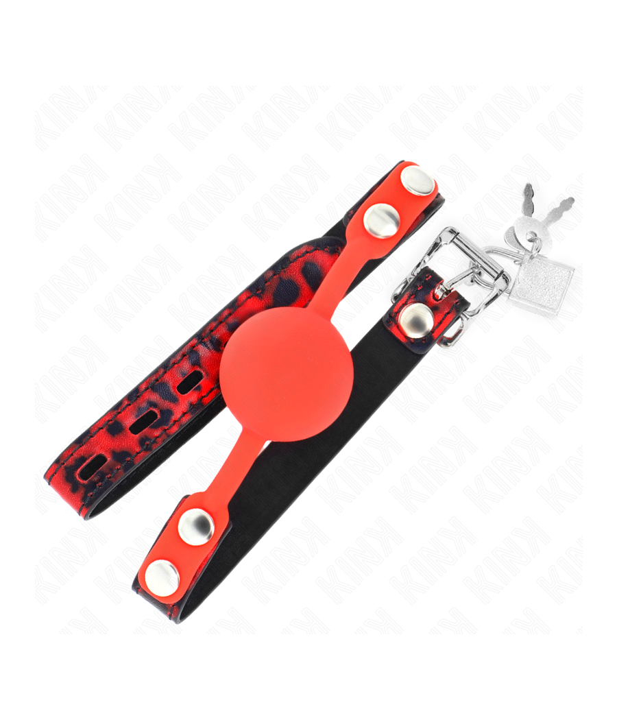 KINK - MORDAZA DE BOLA 4 CM DE SILICONA MODELO 2 CON CANDADO 60 x 2 CM