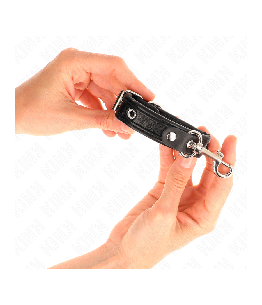 KINK - MINI BRACCIALETTI NERI CON BORCHIE REGOLABILI 16-22 CM X 2 CM