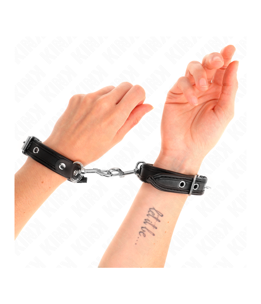 KINK - MINI-ARMBÄNDER SCHWARZ MIT NIETEN VERSTELLBAR 16-22 CM X 2 CM