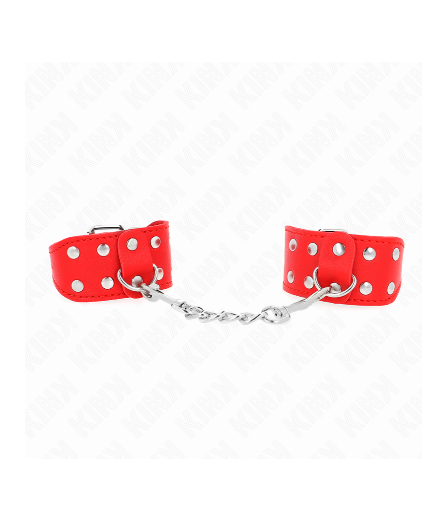 KINK - PULSEIRAS COM LINHA DUPLA DE PREGOS AJUSTÁVEIS VERMELHO