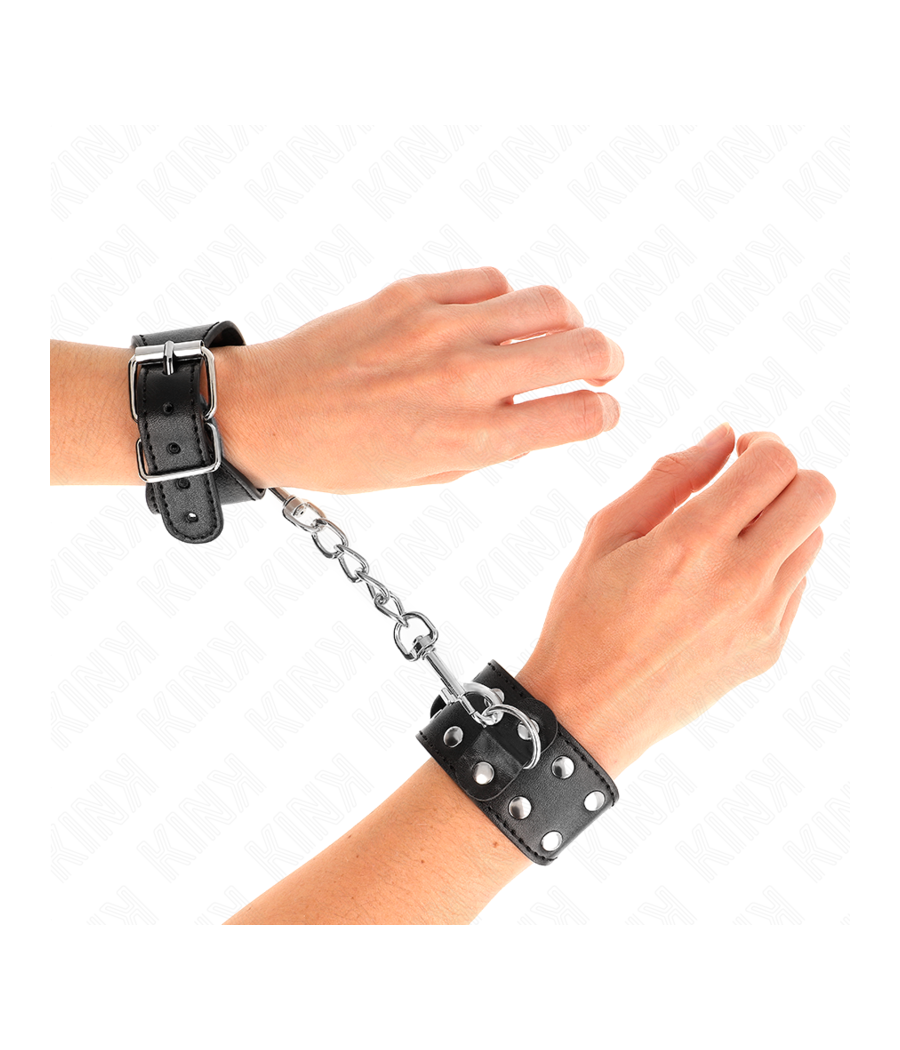 KINK - PULSEIRAS COM LINHA DUPLA DE PREGOS AJUSTÁVEIS PRETOS