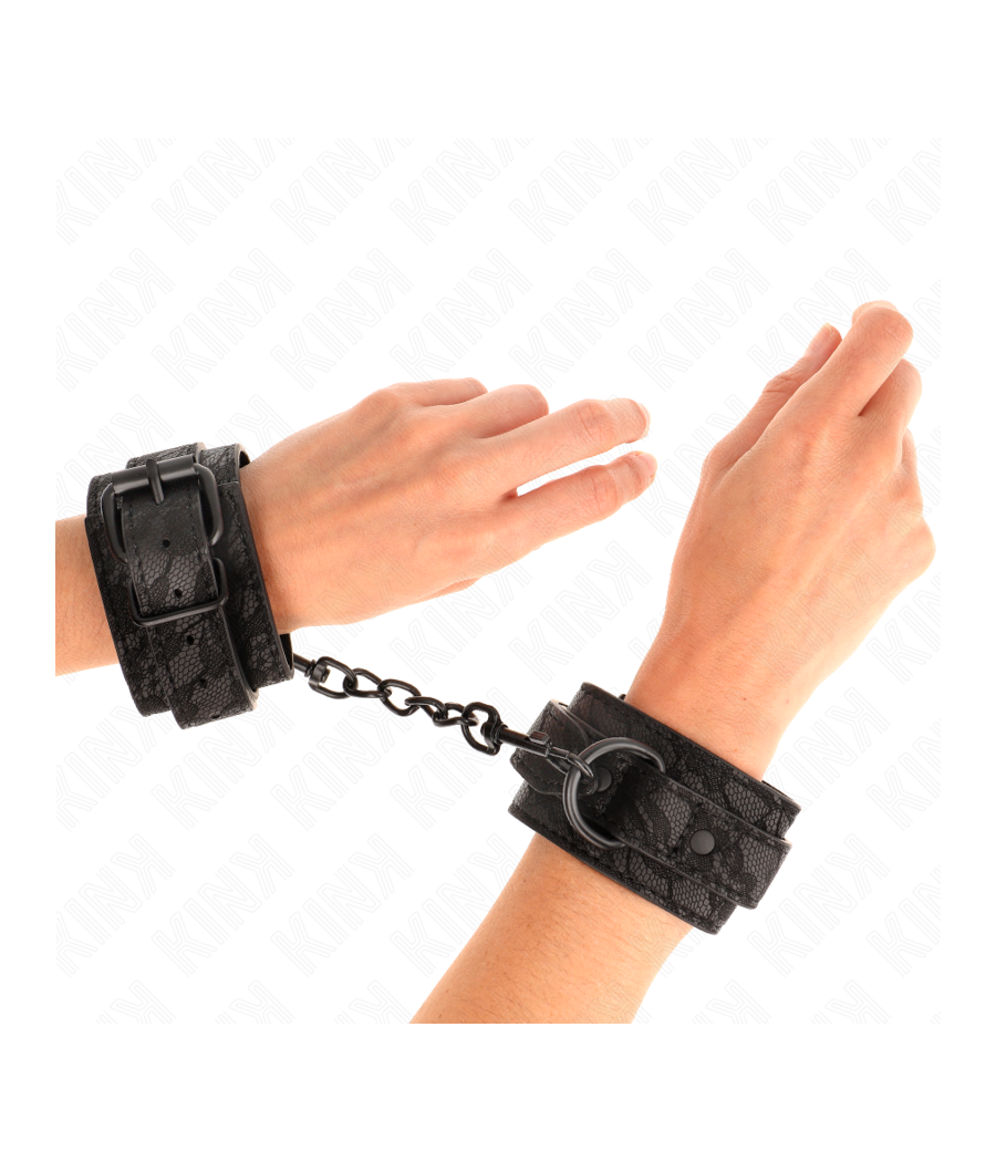 KINK - POIGNETS RECOUVERTS DE DENTELLE FONCÉE RÉGLABLE NOIR 19-26 CM