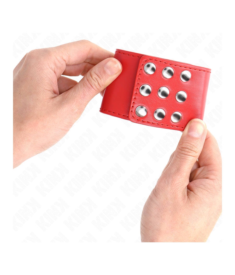 KINK - HANDGELENKFESSELN MIT DRUCKVERSCHLUSS ROT VERSTELLBAR 19-24 CM X 5,5 CM