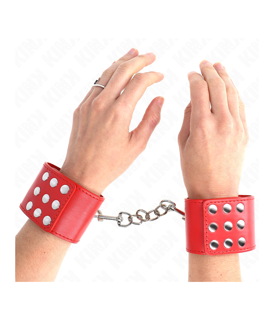 KINK - HANDGELENKFESSELN MIT DRUCKVERSCHLUSS ROT VERSTELLBAR 19-24 CM X 5,5 CM