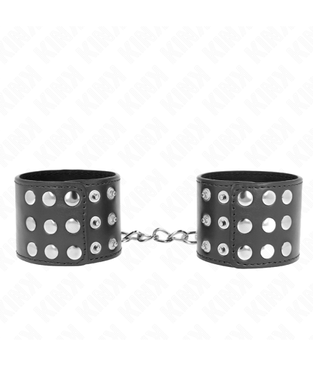 KINK - MUÑEQUERAS CON CIERRE A PRESIÓN AJUSTABLE NEGRO 19-24 CM X 5.5 CM