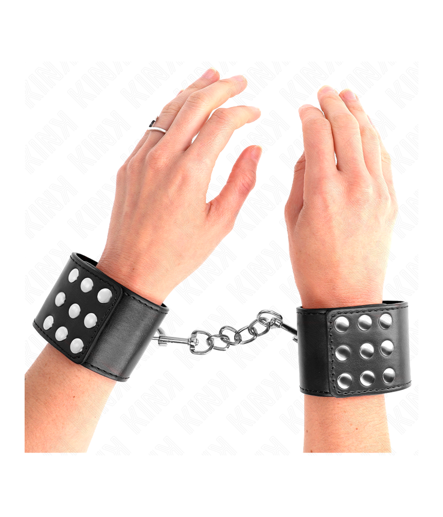 KINK - WRIST RESTRAINTS WITH SNAP FASTEN BLACK ADJUSTABLE 19-24 CM X 5.5 CM