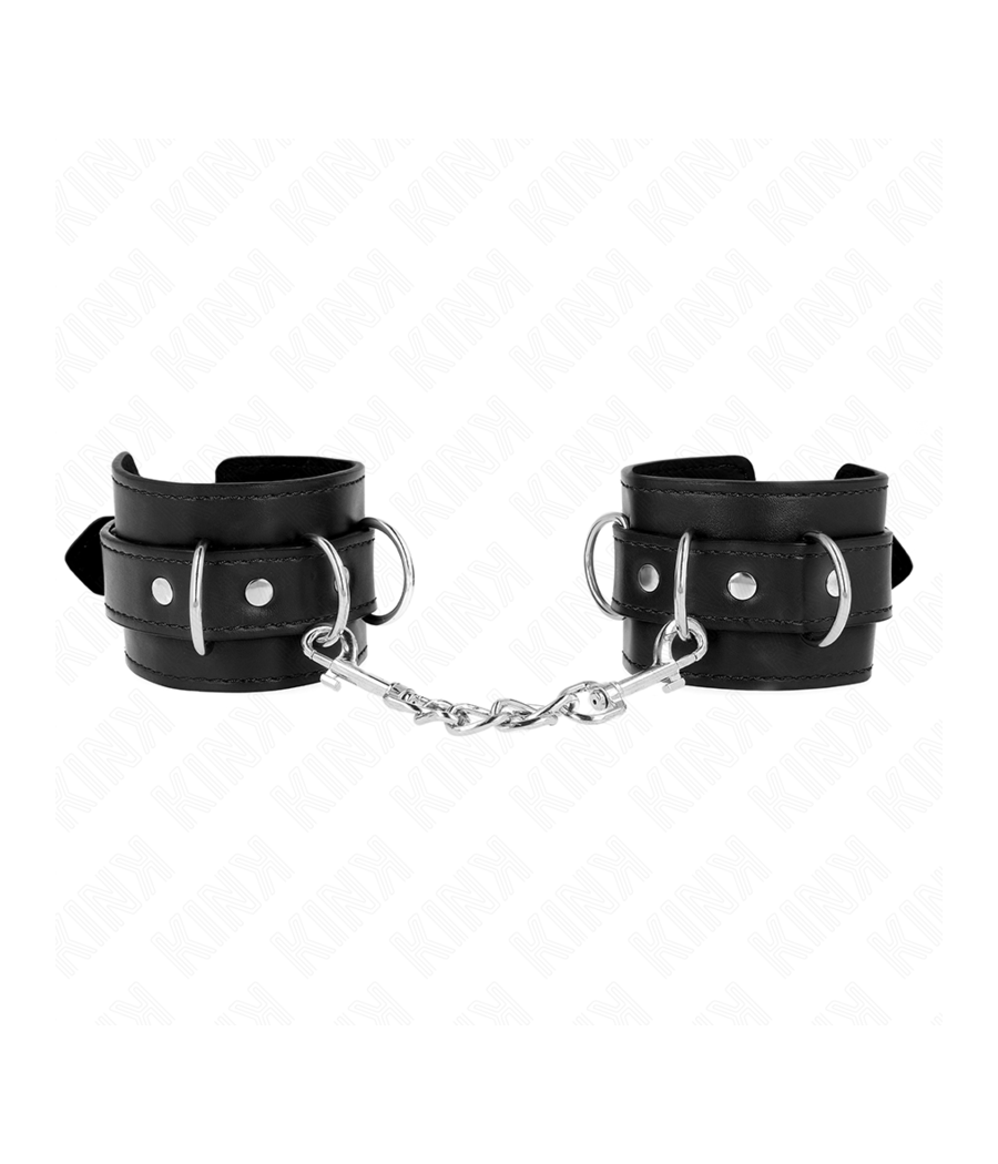 KINK - 3 D-RING WRIST RESTRAINTS ADJUSTABLE BLACK 17.5-25 CM X 6 CM