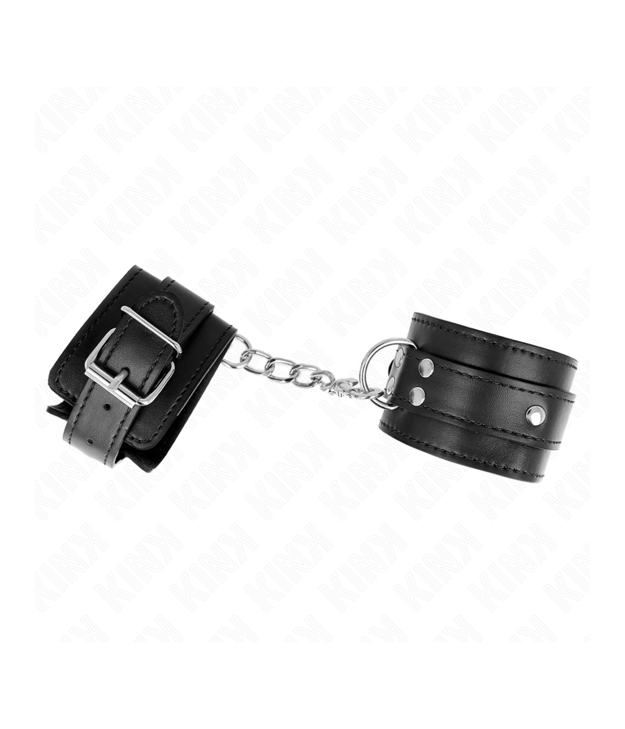 KINK - MUÑEQUERAS CON 3 ANILLAS EN D AJUSTABLE NEGRO 17.5-25 CM X 6 CM