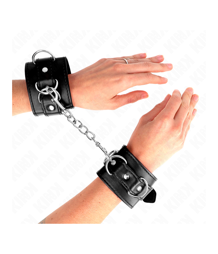 KINK - RESISTENZA DA POLSO CON 3 ANELLI A D REGOLABILE NERO 17,5-25 CM X 6 CM