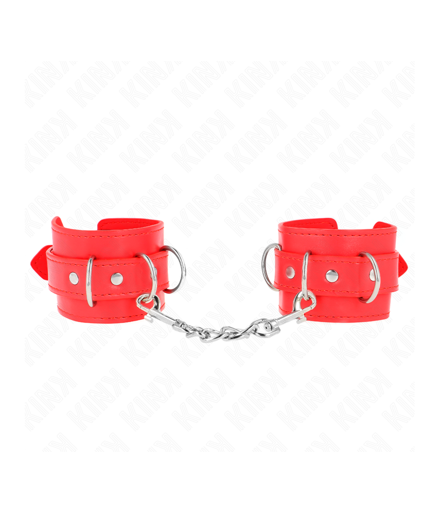 KINK - 3 RETENÇÕES DE PULSO D-RING AJUSTÁVEIS VERMELHO 17,5-25 CM X 6 CM