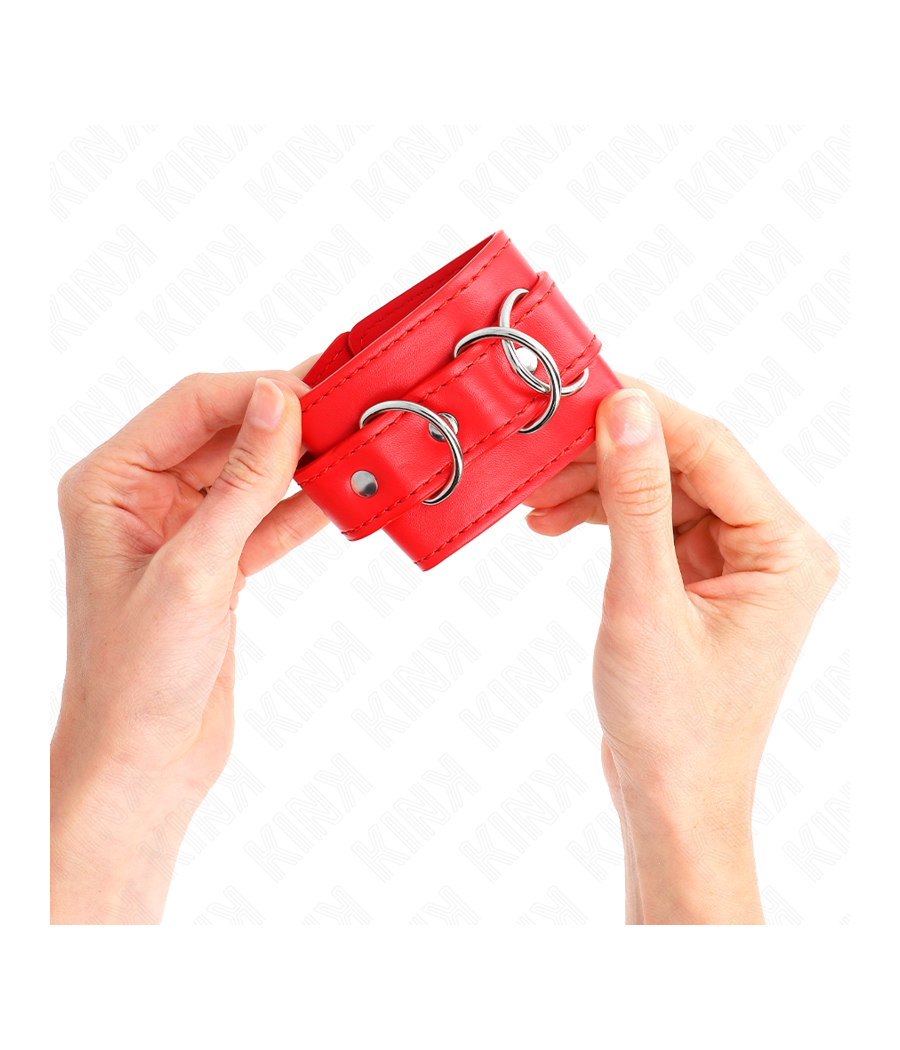 KINK - 3 APPAREILS-POIGNETS AJUSTABLES ROUGE 17,5-25 CM X 6 CM