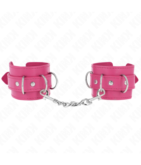 KINK - 3 D-RING HANDGELENKFESSELN VERSTELLBAR ROSA 17,5-25 CM X 6 CM
