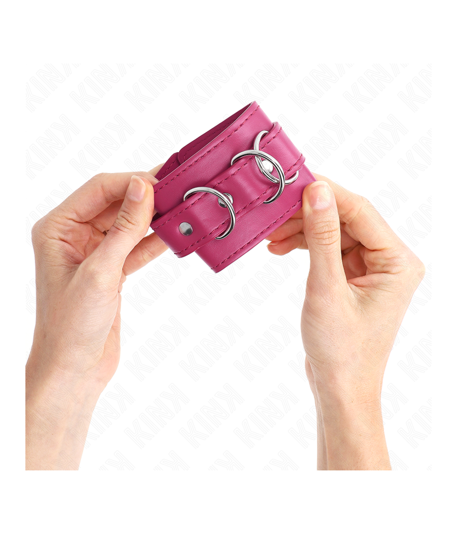 KINK - 3 D-RING HANDGELENKFESSELN VERSTELLBAR ROSA 17,5-25 CM X 6 CM