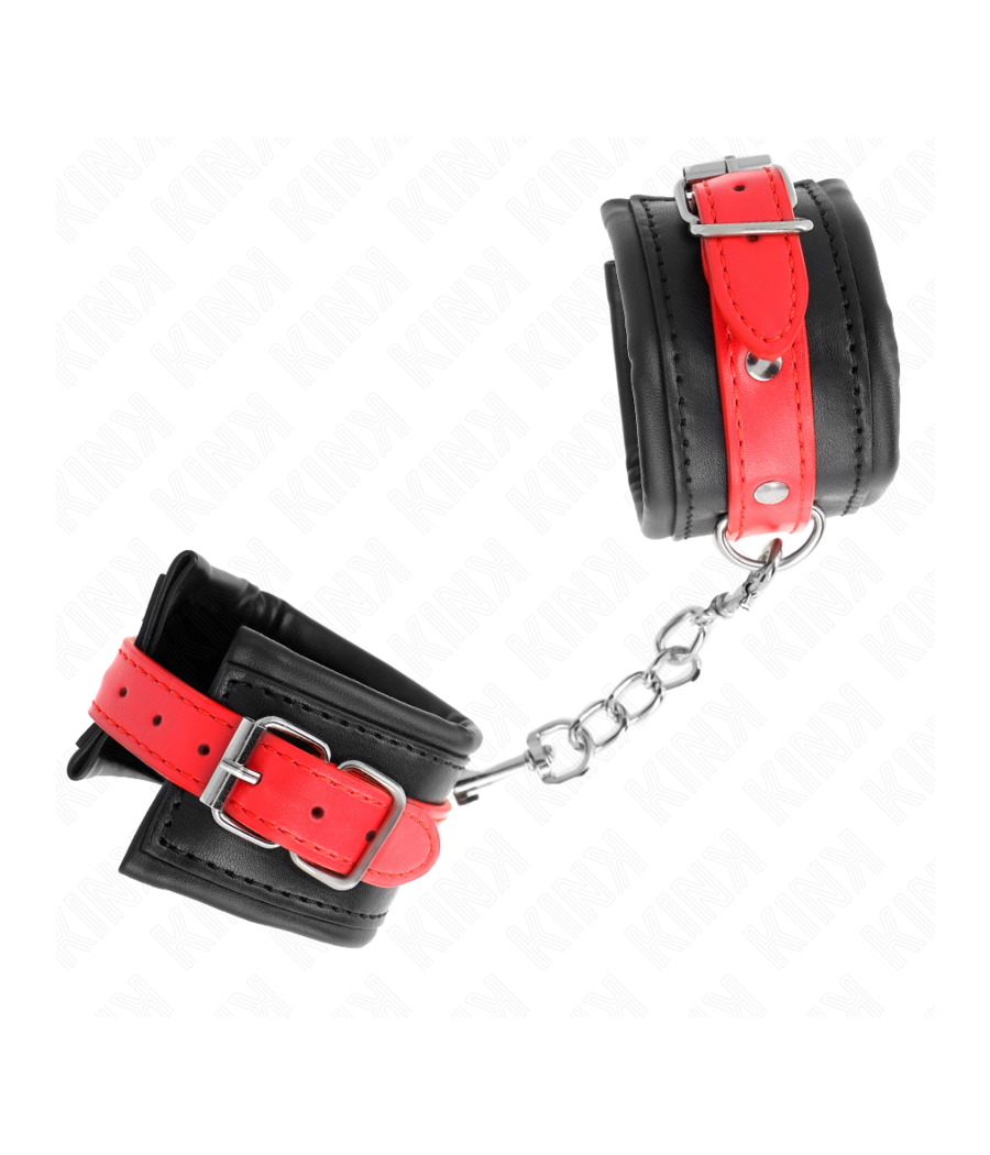 KINK - PULSO PRETO COM CINTO VERMELHO AJUSTÁVEL 17-28 CM X 6 CM