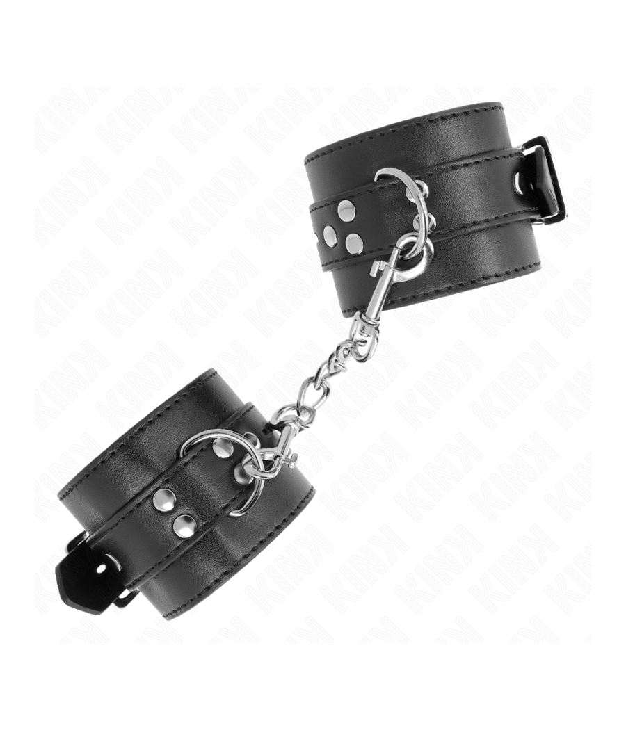KINK - APPUI-POIGNETS NOIR AVEC CEINTURE NOIRE RÉGLABLE 17-28 CM X 6 CM