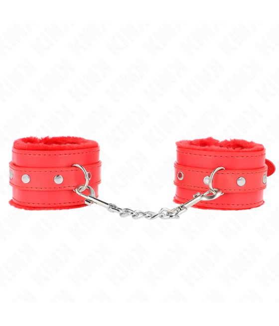 KINK - PULSO PREMIUM FORRO DE PELE VERMELHO COM CINTO VERMELHO AJUSTÁVEL 17-29 CM X 6 CM