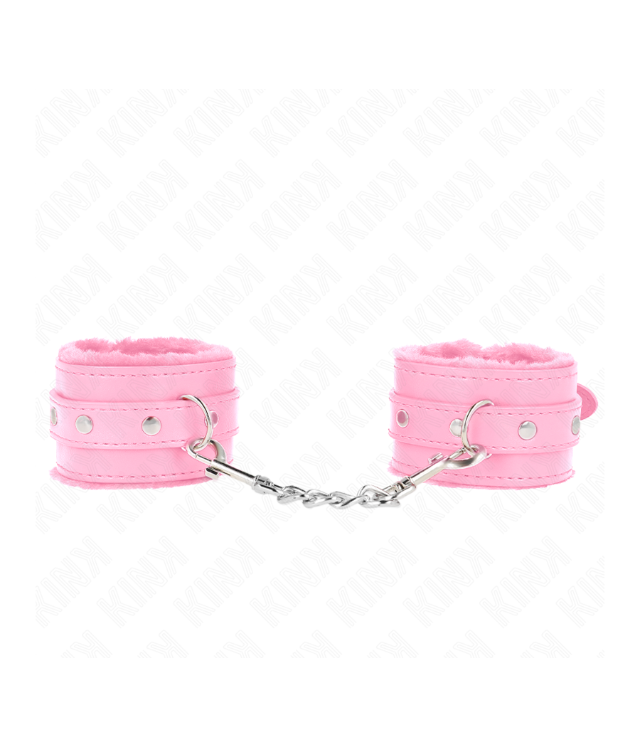 KINK - POGGIPOLSI PREMIUM RIVESTITI IN PELLICCIA ROSA CON CINTURA ROSA REGOLABILE 17-29 CM X 6 CM